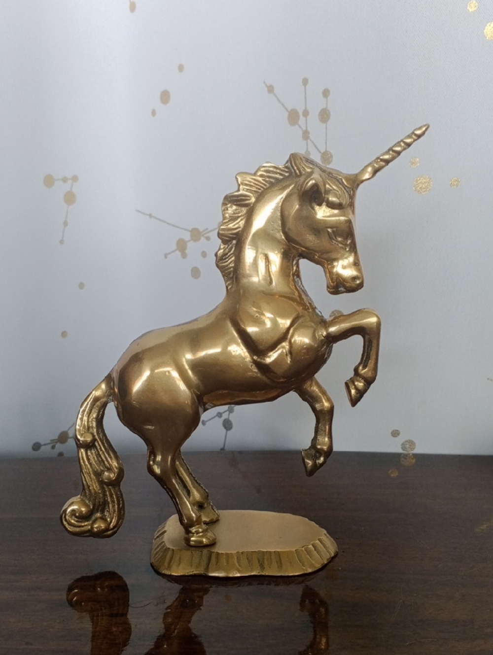 Gold Unicorn Sculpture - Decorative Home Art